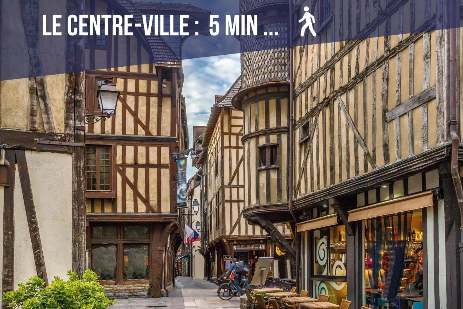 Le Travel - Appartement Equipe Proche Centre Et Yschools Troyes Buitenkant foto